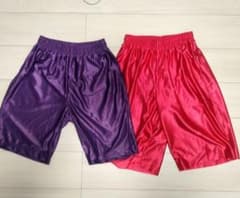 バスケットボールパンツ 紫 赤 Sサイズ バスパンのサムネイル