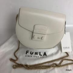 FURLA 후루라 숄더백 가방 메트로폴리스 가죽 화이트 화이트