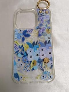 신품 iPhone 15 Pro 꽃무늬 밴드 스트랩 첨부 케이스 056
