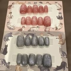 438 小さい爪の方向け♡ショートネイルチップ マグネットジェル2種セットのサムネイル