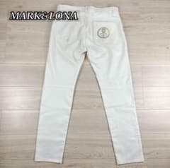 ☆大値引☆マークアンドロナ M&L ゴルフパンツ スカル総柄 白48 近年