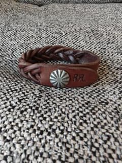 RRL　コンチョ編み込み　レザーブレスレット ダブルアールエル RRL コンチョ編み込み レザーブレスレット ダブルアールエル