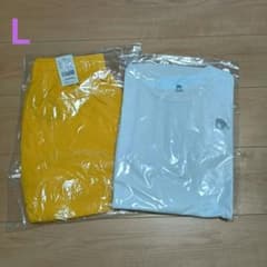 新品未開封品】エゴザルTシャツ エゴザルバスパン 白 黄色 上下セット