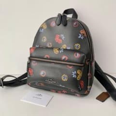 COACH】コーチ チャーリー ミニ リュック フローラル ブラック 黒 花柄