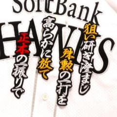 正木 応援歌 白赤黄/黒 刺繍 ワッペン ソフトバンクホークス 正木智也