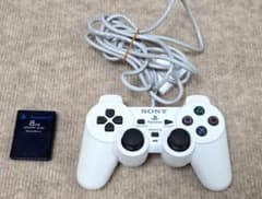 PS2 純正アナログコントローラー ホワイト&メモリーカードセットのサムネイル