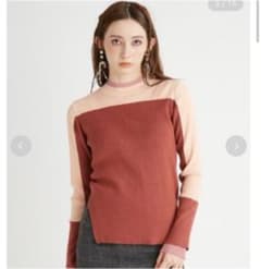 FURFUR カラーブロックリブニットのサムネイル
