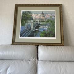 小田切訓　リトグラフ『ドナウの橋』　　　　　　ヨーロッパ風景画 小田切訓 リトグラフ『ドナウの橋』 ヨーロッパ風景画 - メルカリ