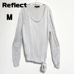 シルク混ブラウス Reflect リフレクト 薄ピンク M 裾リボン きれいめのサムネイル