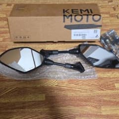 KEMIMOTO バイクミラー 2個セット ブラックのサムネイル