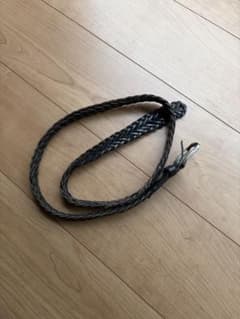レザー メッシュベルト ブラックのサムネイル