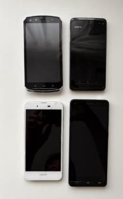 スマホ ジャンク 4台 ARROWS AQUOS DIGNO 京セラ まとめのサムネイル