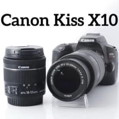Canon Kiss X10 ダブルレンズセット バッグ付 Canon Kiss X10 ダブルズーム 高性能レンズ 高画質 三脚 バッグ付