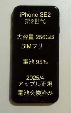 金曜限定価格 iPhone SE2 第2世代 SIMフリー256GB 週明け発送のサムネイル