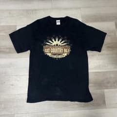CAT COUNTRY 96.1 古着 Tシャツ ブラック 黒 Lのサムネイル