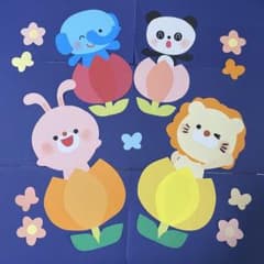 壁面飾り 春 桜 チューリップのサムネイル