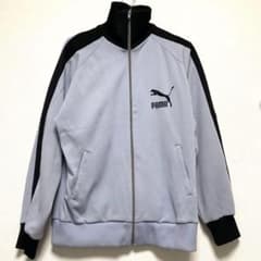 PUMA プーマ トラックジャケット ジャージ ブルー ブラック 古着のサムネイル