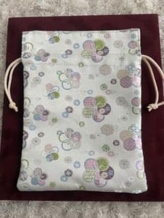 御朱印帳巾着袋 和柄 花紋様 巾着ポーチのサムネイル