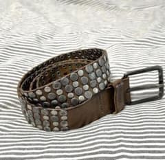 00s diesel studs belt 牛皮　イタリア製　y2k グランジ 00s diesel studs belt 牛皮 イタリア製 y2k グランジ - メルカリ