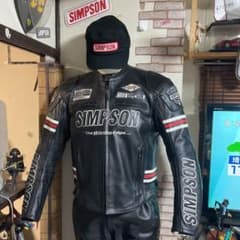 シンプソン ＬＬ　牛本革SIMPSON 上下(試着のみ新品、美品)のサムネイル