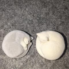 안모냐야 그레이 하치와레 흰 고양이 뽑기 고양이 고양이 컬렉션 입상