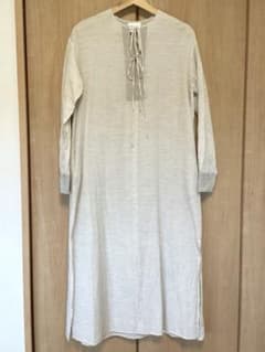 【希少】 yuni ロングシャツワンピース グレー 長袖のサムネイル