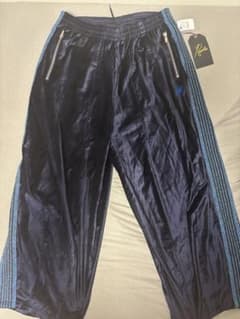 needles LHP H.D ヒザデル トラックパンツ ネイビー ベロア M - メルカリ