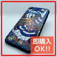 도널드 덕 iPhoneX / XS 케이스 스테인드 글라스 스타일