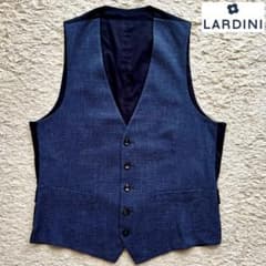 LARDINI ラルディーニ 麻混 ベスト ジレ 46 イタリア製 - メルカリ