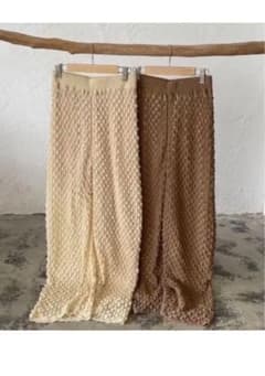 lawgy original ami knit pants (ivory)のサムネイル