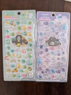 プチドロップステッカー　ユニコーン　ジュエルプチドロップ　パフィグリーン　シールのサムネイル