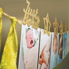 人気 ベビー 誕生日 飾り フォトガーランド　バースデー 即購入OKのサムネイル