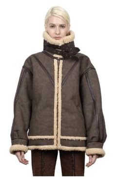 VIAVANDA 2WAY BIG MOUTON COAT / BROWNのサムネイル