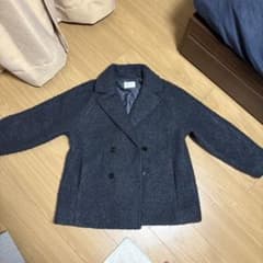 GLACIER グレー ダブルコート Lサイズ もこもこ アウターのサムネイル