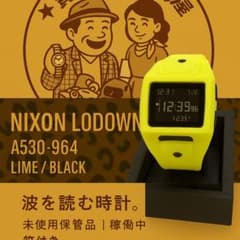 NIXON LODOWN ライム／ブラック 稼働中A530-964 未使用保管品 - メルカリ