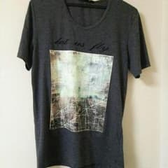 ABAHOUSE アバハウス グレー プリント Tシャツ 3のサムネイル