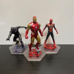 マーベル フィギュア 3体セット アイアンマン スパイダーマン ブラック