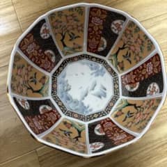 有田焼 弥生窯 古伊万里 間取染錦 花鳥 中鉢 盛鉢 菓子鉢 - メルカリ