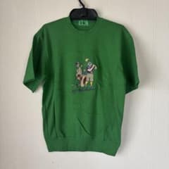 ゴルフ刺繍 半袖Tシャツ グリーンのサムネイル