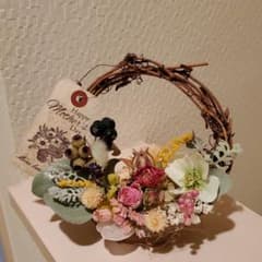 まっつん様専用　ドライフラワー❁⃘*.スタンドリース☆ハンドメイド　値下げのサムネイル