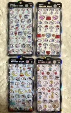 【新品・正規品】スヌーピー チュルキラ ボンボンドロップシール 4種セットのサムネイル