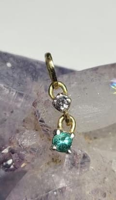 高品質★バターリャパライバトルマリン&ピンクダイヤモンドペンダントPt18金★ 高品質☆バターリャパライバトルマリン&ピンクダイヤモンドペンダント