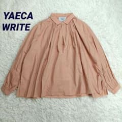 近年美品✨ヤエカライト 　コットンラミー　ワイド ギャザーブラウス　M 近年美品✨ヤエカライト コットンラミー ワイド ギャザーブラウス M