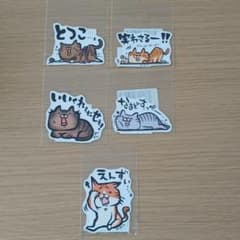 Art Eriy's 猫のダイカットステッカー 5種セットのサムネイル