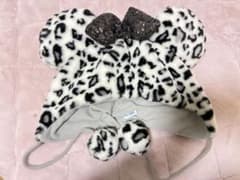 か*み様 東京ディズニーリゾート ファンキャップ ヒョウ柄 レオパード 白黒 グのサムネイル