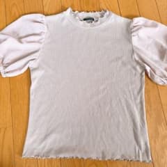 L'espoir 半袖 トップス パフスリーブ リブニット