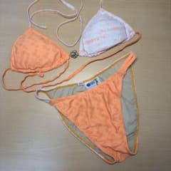 ALBA ROSA ビキニ 水着 オレンジ ロゴ総柄 平成ギャル Y2K 当時物