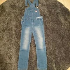 CHUBBYGANGチャビーギャング スターマーク刺繍ニットデニムサロペットのサムネイル