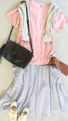 新品！オシャレウォーカー ゆるっとシンプルTシャツ  n'Or ピンクのサムネイル