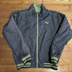 Puma ナイロンジャケット リバーシブル　グレー/グリーンのサムネイル